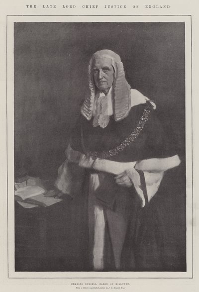 The Late Lord Chief Justice of England by John Singer Sargent